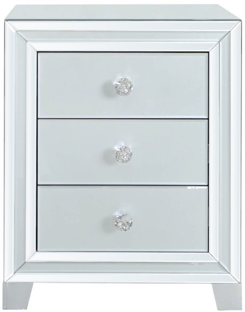 Manhattan Grey Glass Bedside Cabinet