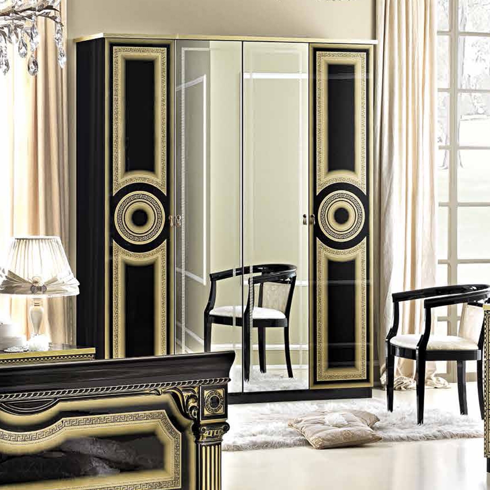 Camel Aida Black And Gold Italian Wardrobe