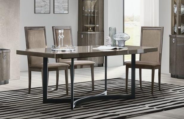 Camel Armonia Day Silver Birch Italian 200cm Dining Table With Roma Fabric Chair