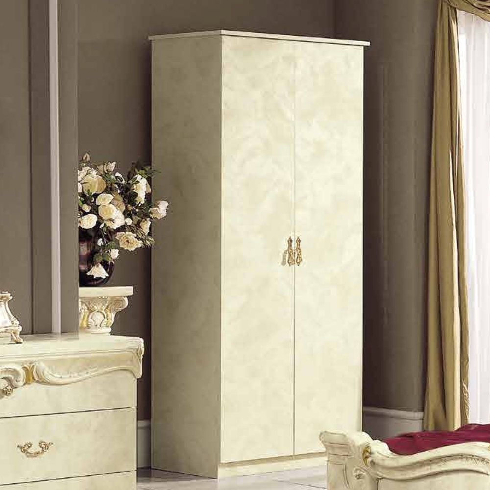 Camel Barocco Ivory Italian 2 Door Wardrobe