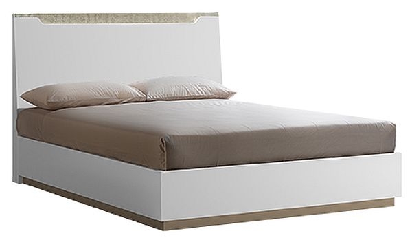 Camel Smart Night White Italian Bed With Luna Storage