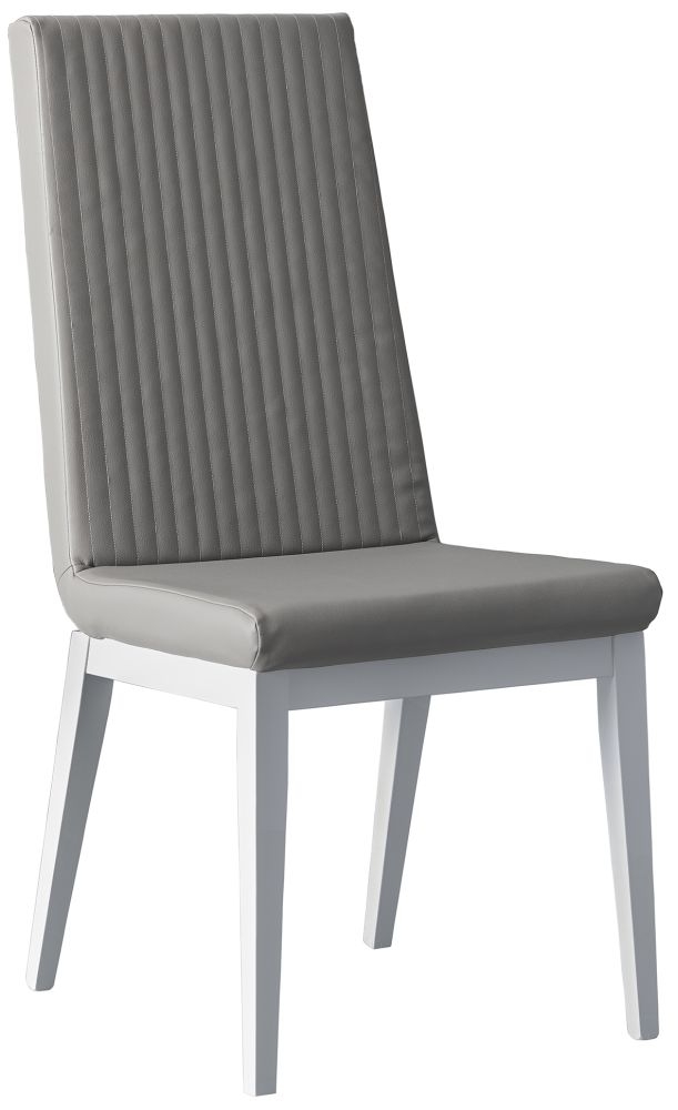Camel Elite Day Bianco Antico Italian Flute Stripe Dining Chair Sold In Pairs