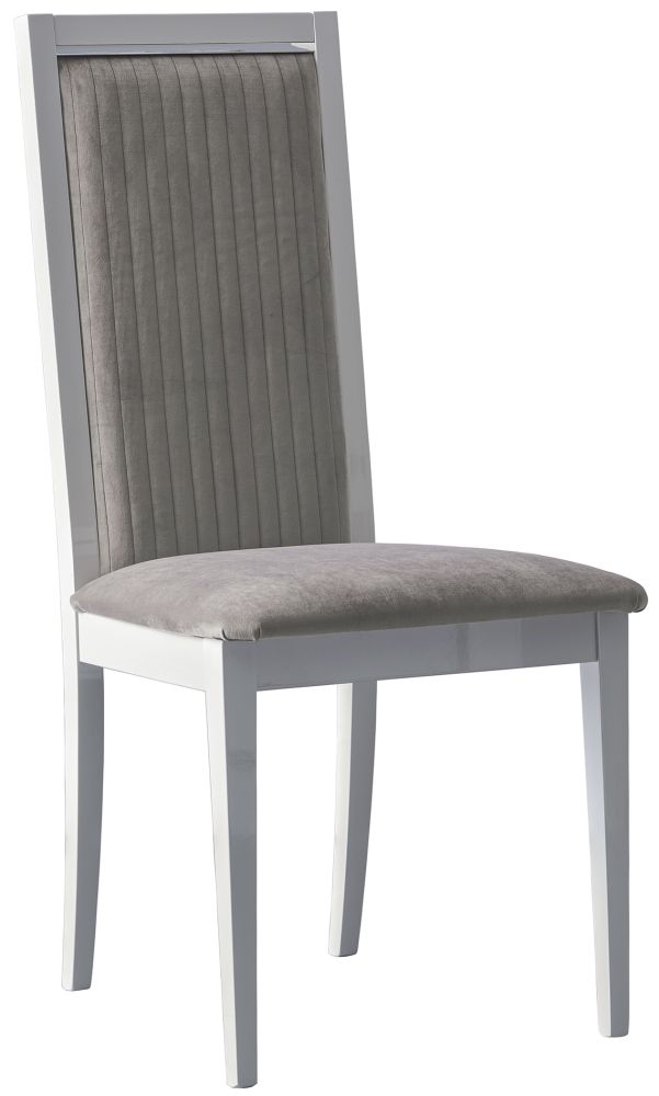 Camel Elite Day Bianco Antico Italian Roma Stripe Dining Chair Sold In Pairs