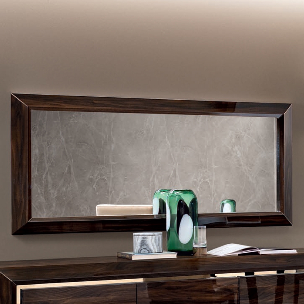 Camel Elite Day Patrician Walnut Italian Rectangular Mirror 159cm X 79cm