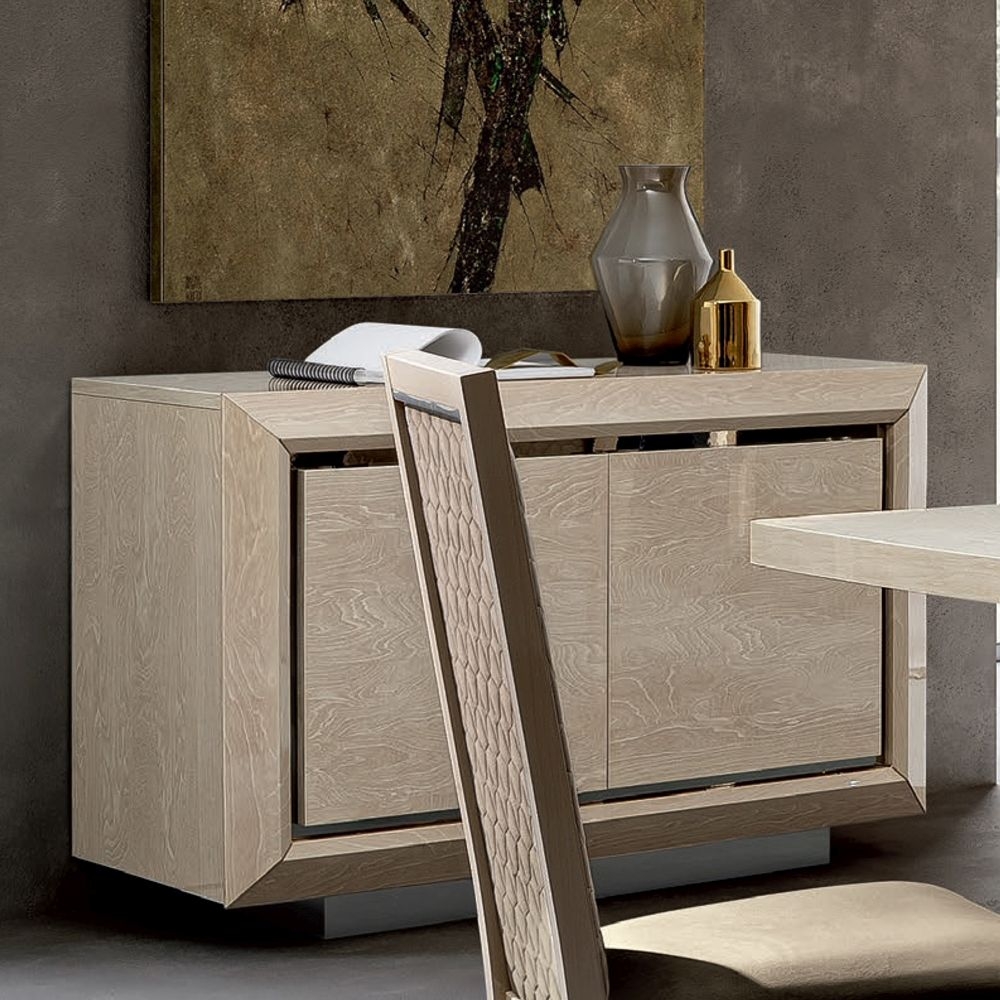 Camel Elite Day Sand Birch Italian Buffet Sideboard