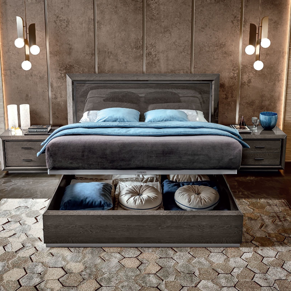 Camel Elite Night Silver Birch Italian Bed With Storage