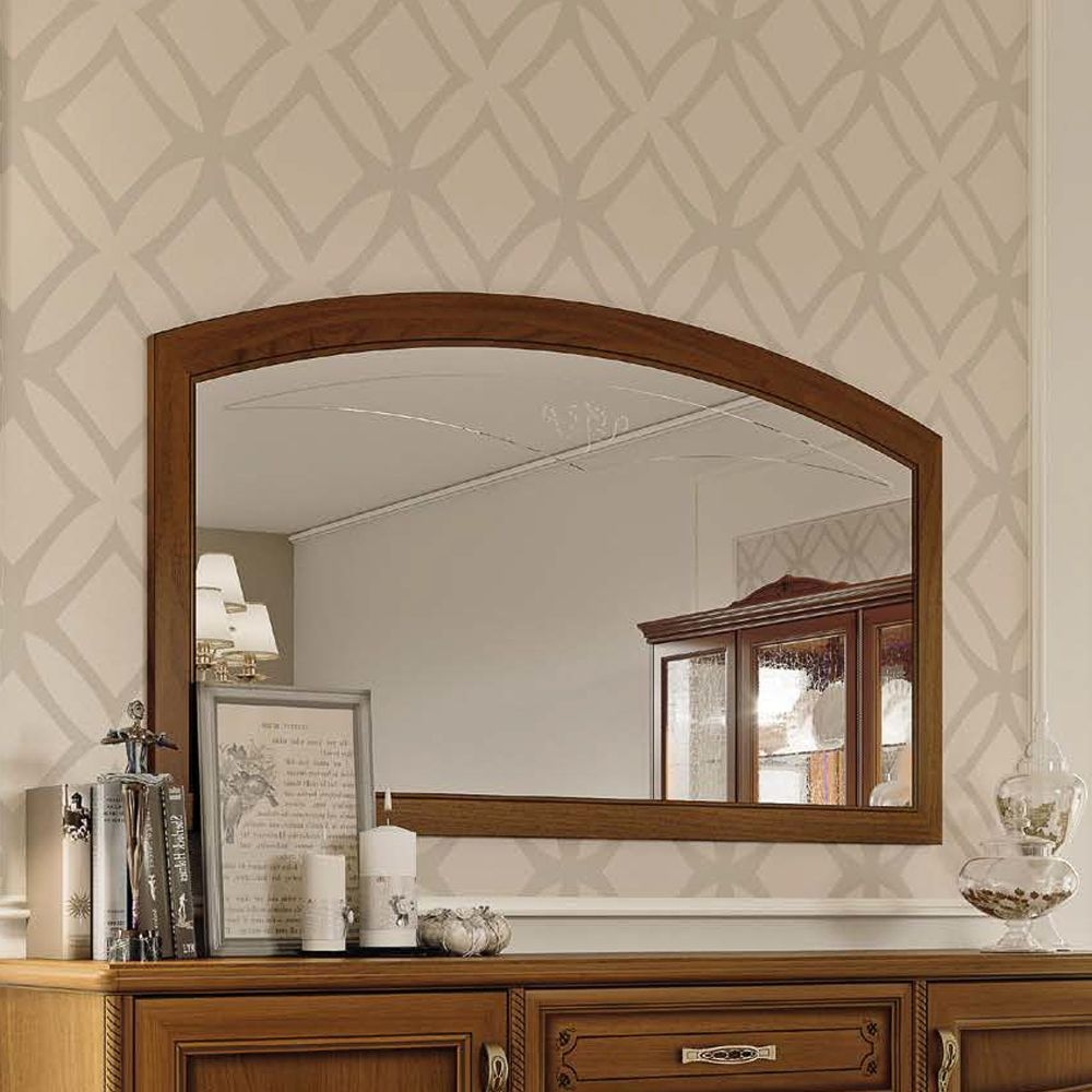 Camel Fantasia Day Walnut Italian Mirror 140cm X 80cm