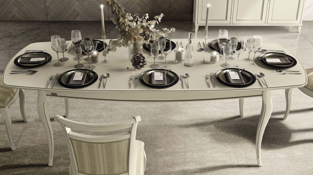 Camel Giotto Day Bianco Antico Italian Extending 200cm Dining Table