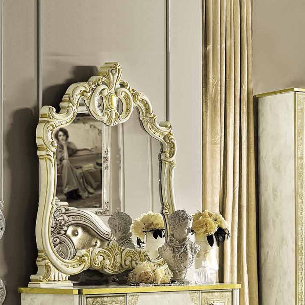 Camel Leonardo Night Italian Ivory And Gold Arch Mirror 107cm X 116cm