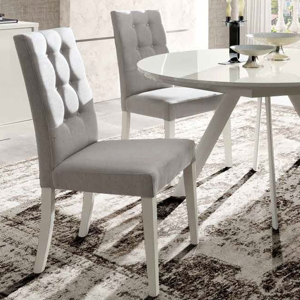 Camel Roma Day Dama White Mojito Fabric Italian Dining Chair