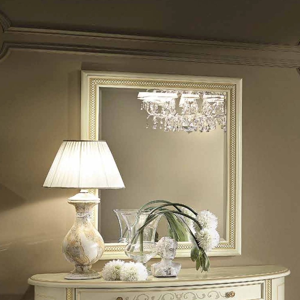 Camel Siena Night Ivory Italian Rectangular Mirror 88cm X 105cm