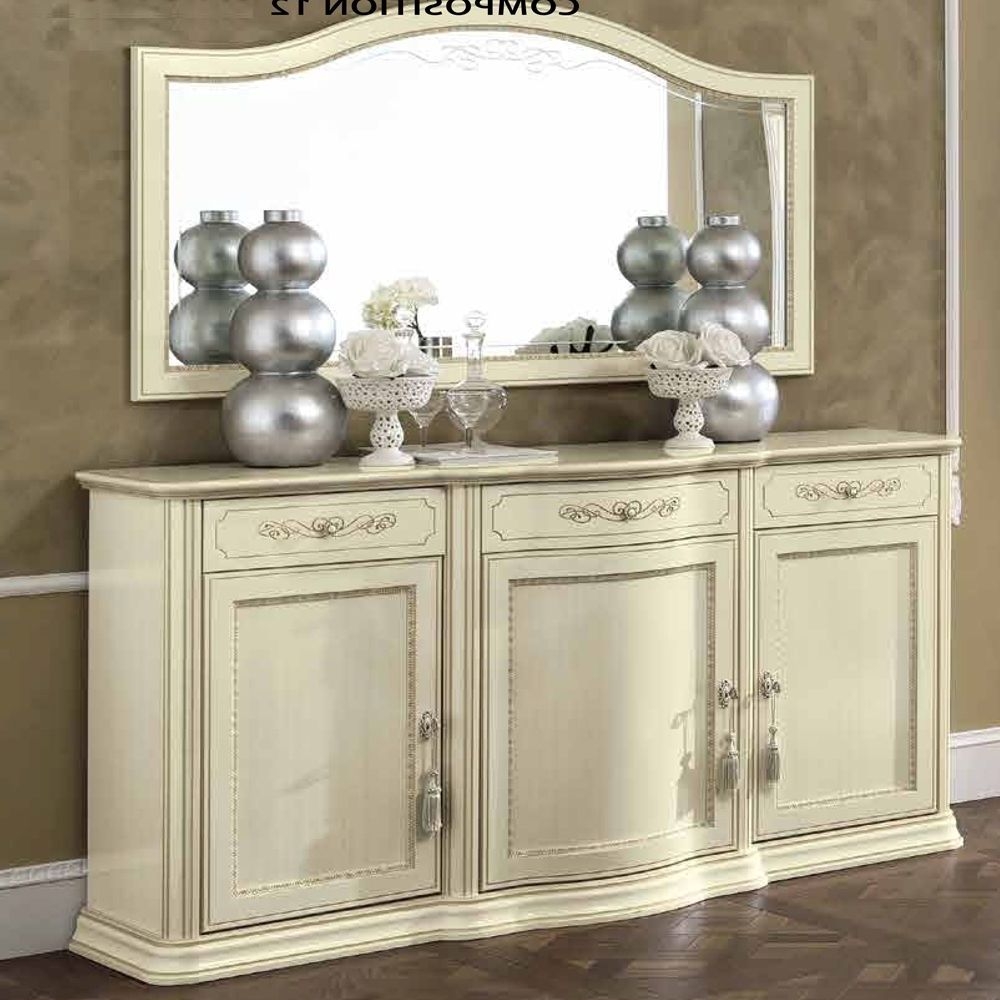 Camel Torriani Day Ivory Italian Buffet Sideboard