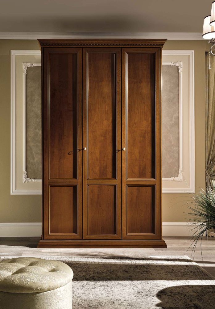 Camel Treviso Night Cherry Wood Italian Wardrobe