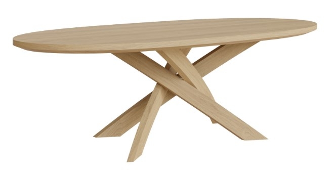 Carlton Andersson Bianco Oak Spider Legs Dining Table 240cm Oval Top