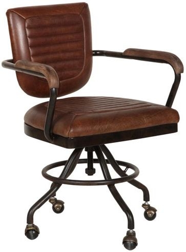 Carlton Additions Mustang Brown Leather Office Chair