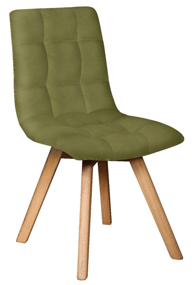Carlton Allegro Olive Velvet Fabric Dining Chair Sold In Pairs