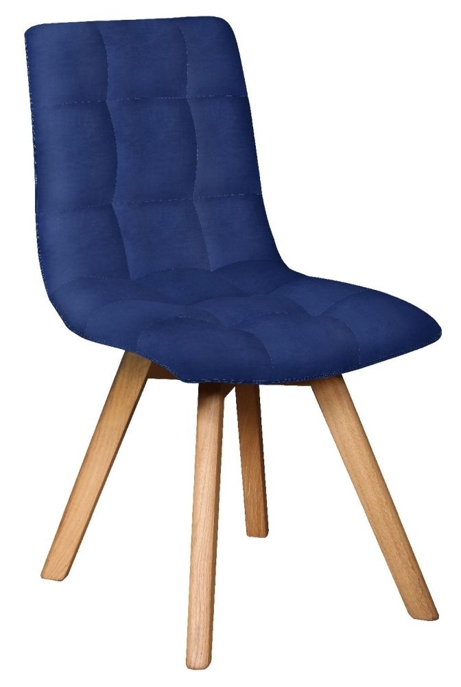 Carlton Allegro Marine Blue Velvet Fabric Dining Chair Sold In Pairs