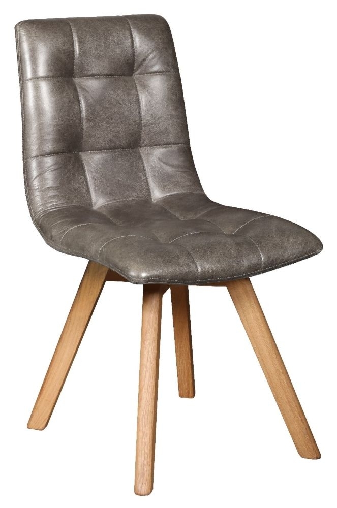 Carlton Allegro Amalfi Grey Leather Dining Chair Sold In Pairs