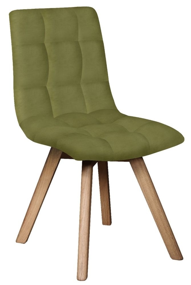 Carlton Dolomite Olive Velvet Fabric Dining Chair Sold In Pairs