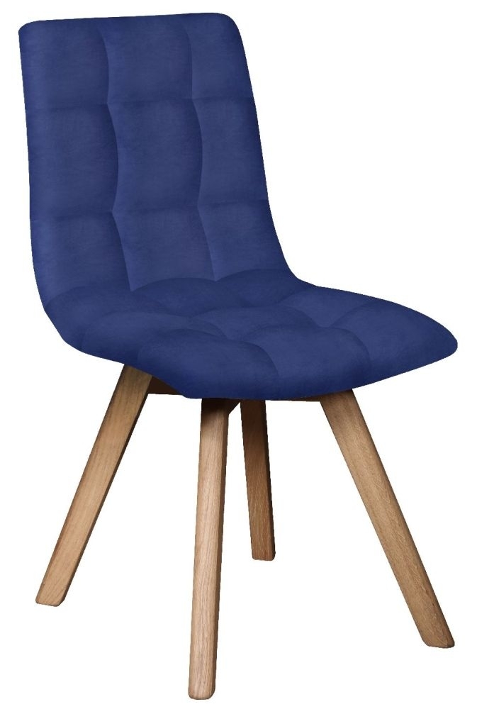 Carlton Dolomite Marine Blue Velvet Fabric Dining Chair Sold In Pairs