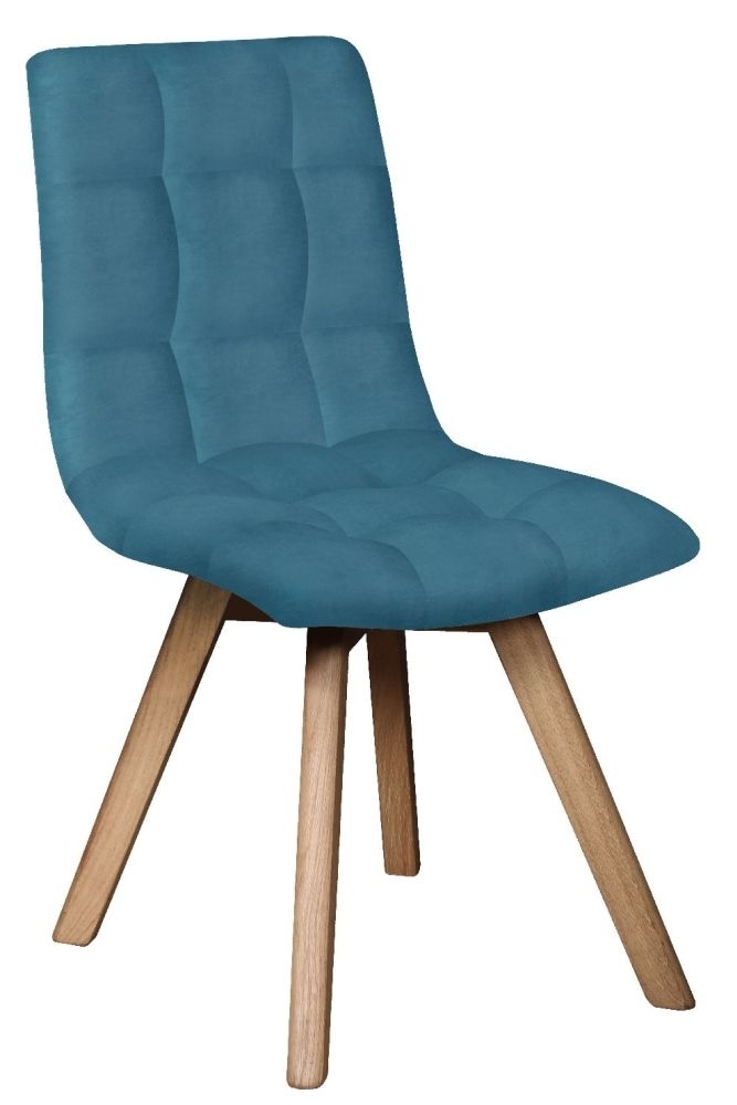 Carlton Dolomite Teal Velvet Fabric Dining Chair Sold In Pairs