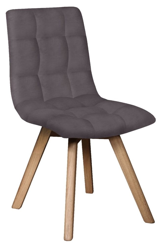Carlton Dolomite Steel Velvet Fabric Dining Chair Sold In Pairs