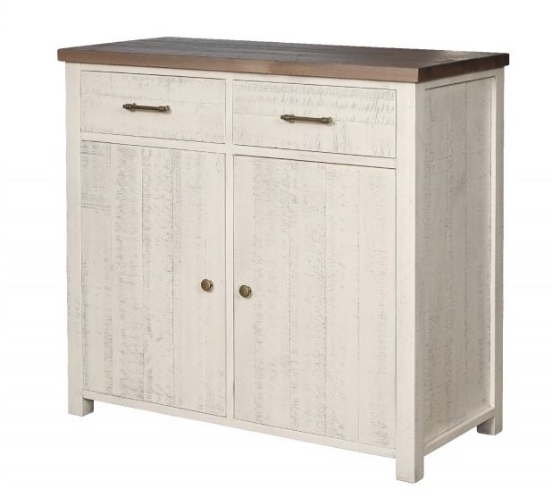 Carlton Sandbanks Distressed Off White 2 Door 2 Drawer Sideboard