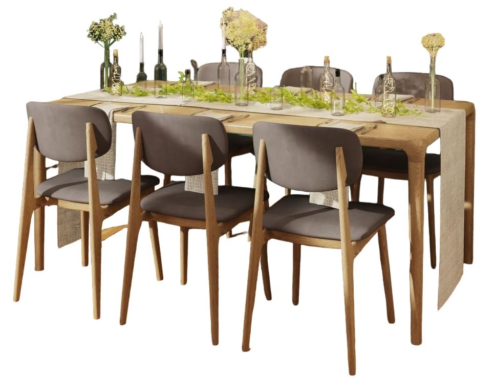 Carlton Tambour Grey Dining Table 150cm Rectangular Top