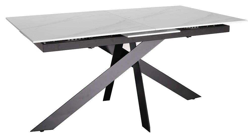 Alpha Marble Effect Top 160cm200cm Extending Dining Table