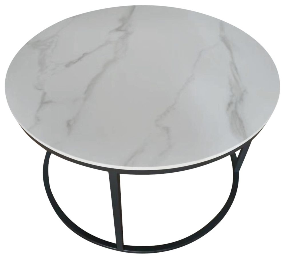 Athena Sintered Stone Round Coffee Table
