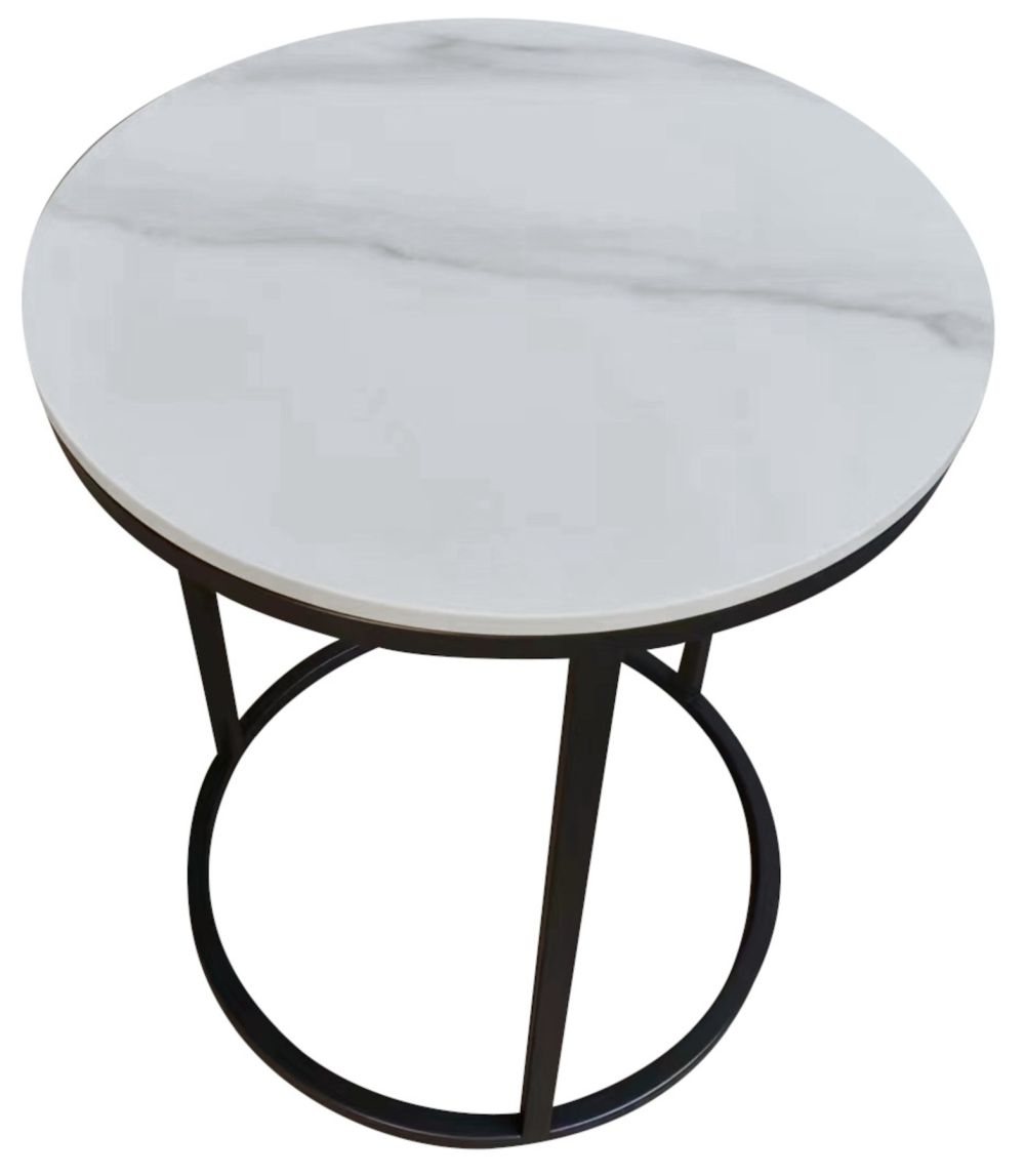 Athena Sintered Stone Round Lamp Table
