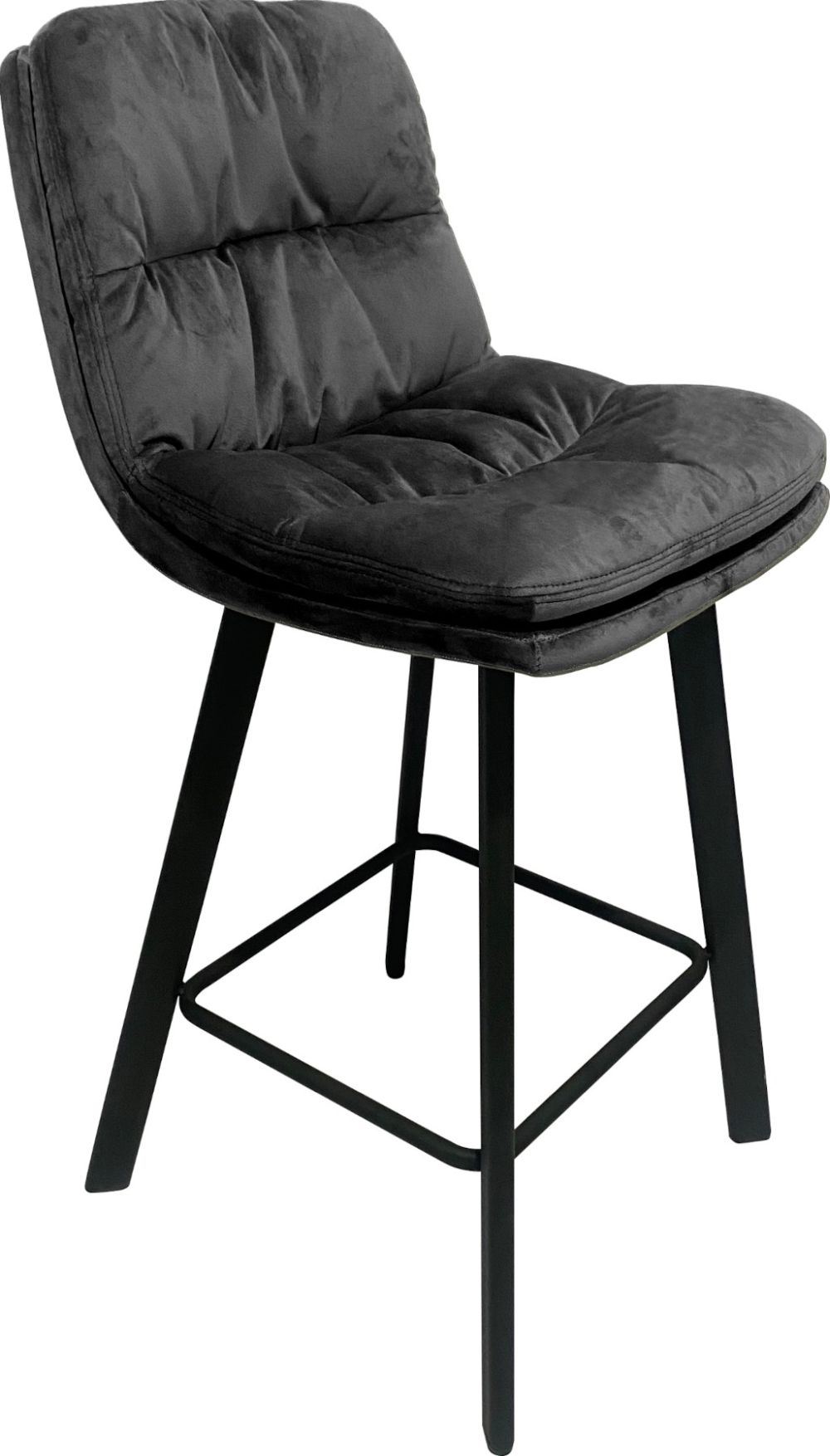 Paloma Charcoal Grey Velvet Bar Stool Sold In Pairs