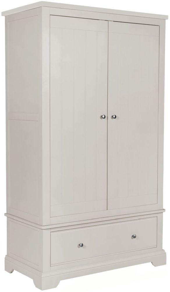 Berkeley Grey Painted 2 Door 1 Drawer Wardrobe