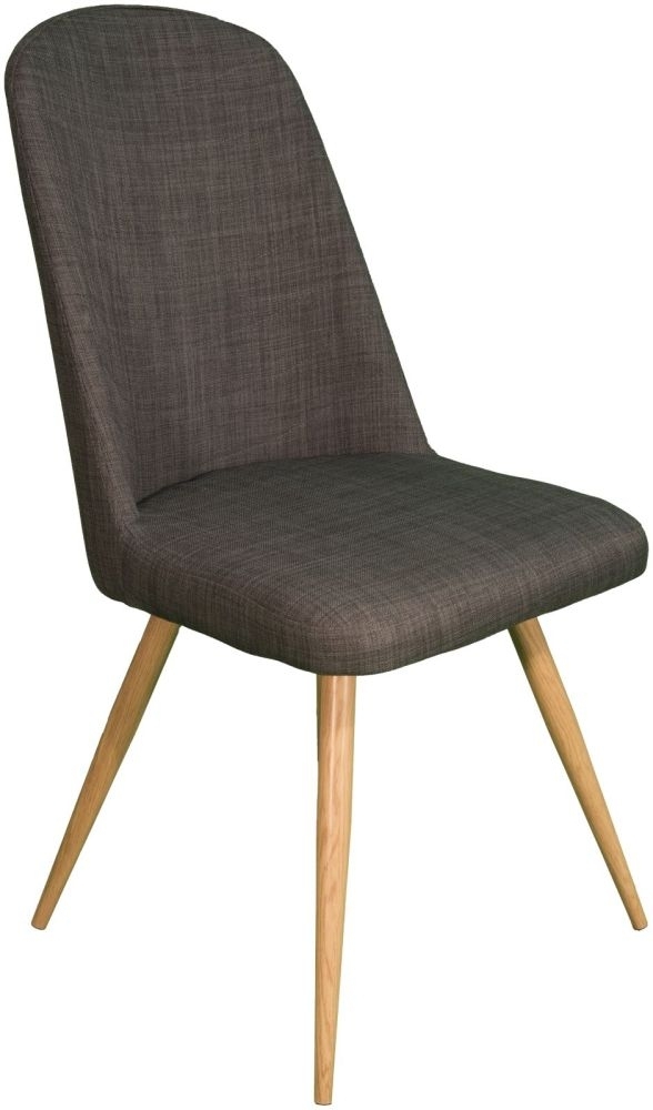 Clearance Reya Slate Fabric Dining Chair Sold In Pairs Fss14801