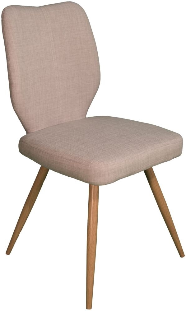 Enka Ivory Fabric Dining Chair Sold In Pairs