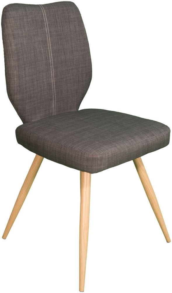 Enka Slate Fabric Dining Chair Sold In Pairs