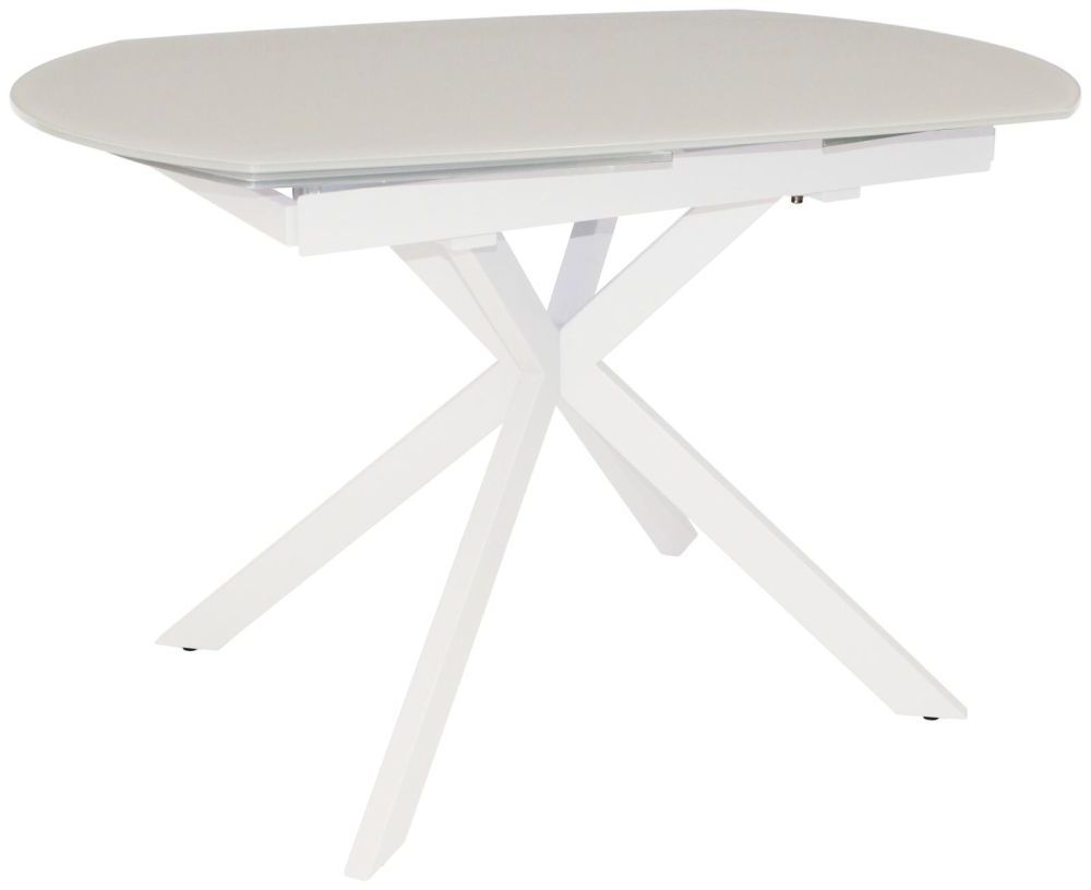 Flux White 120cm180cm Extending Motion Dining Table