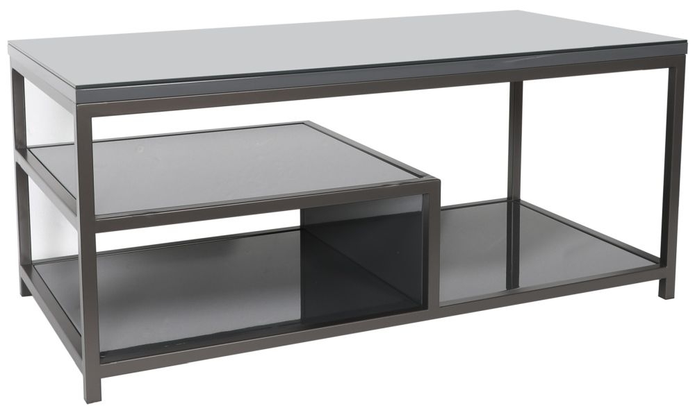 Flux Grey Coffee Table With Shelf