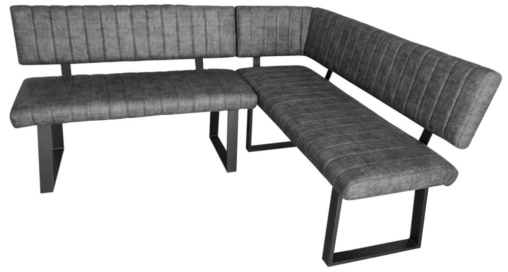 Fusion Fabric Corner Dining Bench Right Hand Facing