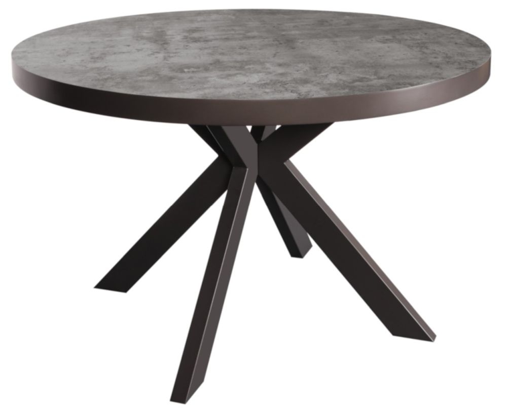 Fusion Stone Effect Dining Table 120cm Seats 4 Diners Round Top