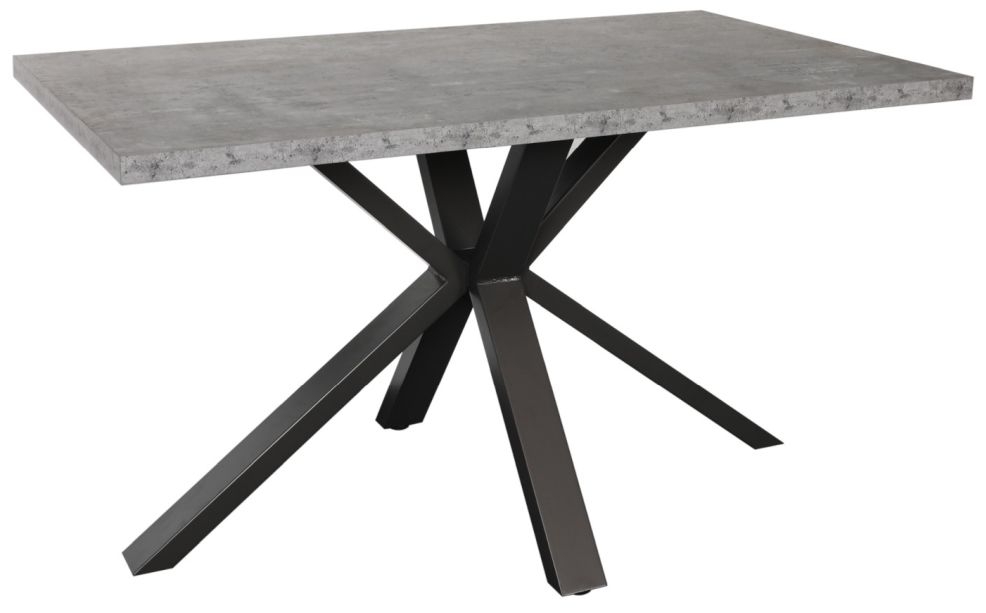 Fusion Stone Effect Dining Table 135cm Seats 6 Diners Extending Rectangular Top