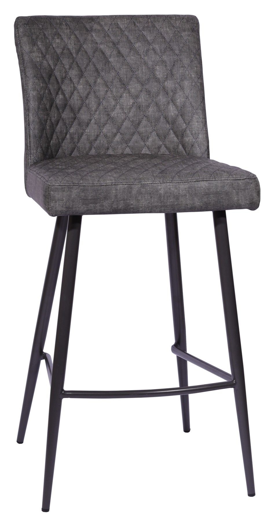 Fusion Drak Grey Fabric Bar Stool Sold In Pairs