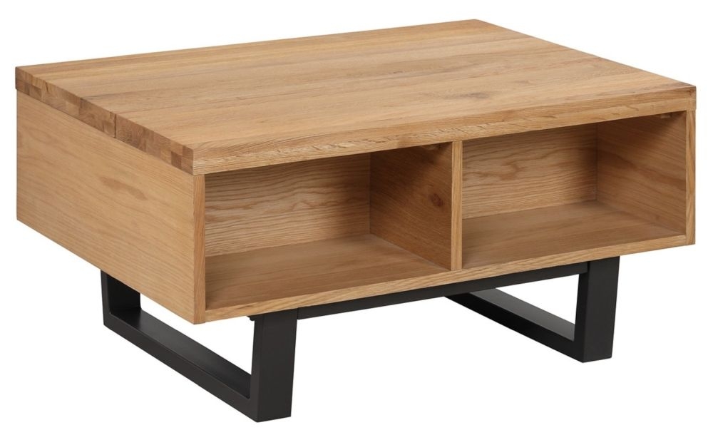 Fusion Scandinavian Style Oak Laptop Storage Coffee Table