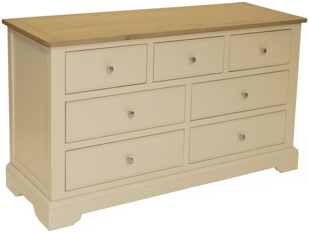 Harmony Cobblestone Oak And Painted 34 Drawer Chest