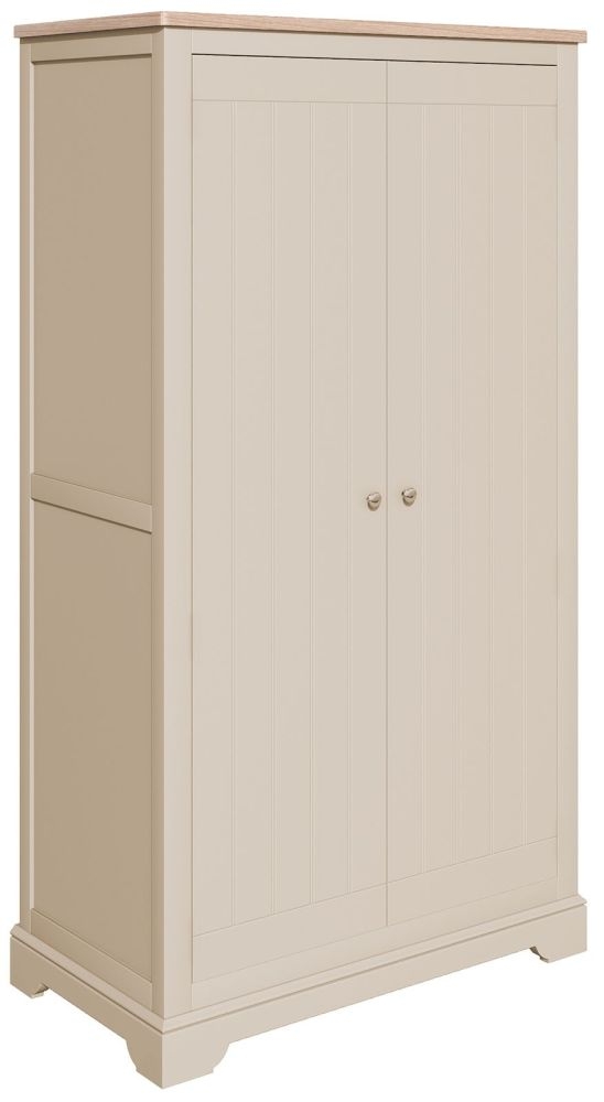 Harmony Cobblestone Oak And Painted Wardrobe