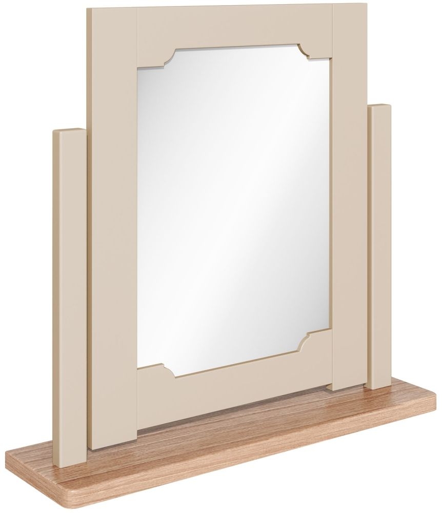 Harmony Cobblestone Oak And Painted Swivel Dressing Mirror