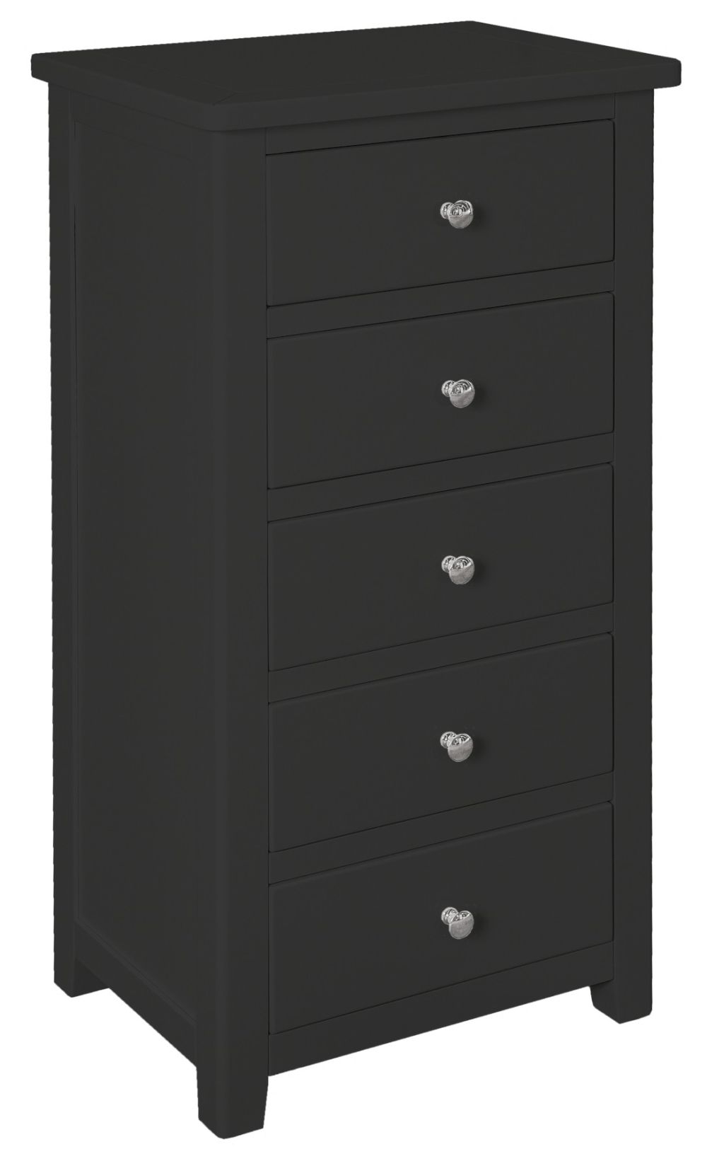 Henley Charcoal Painted 5 Drawer Narrow Chest