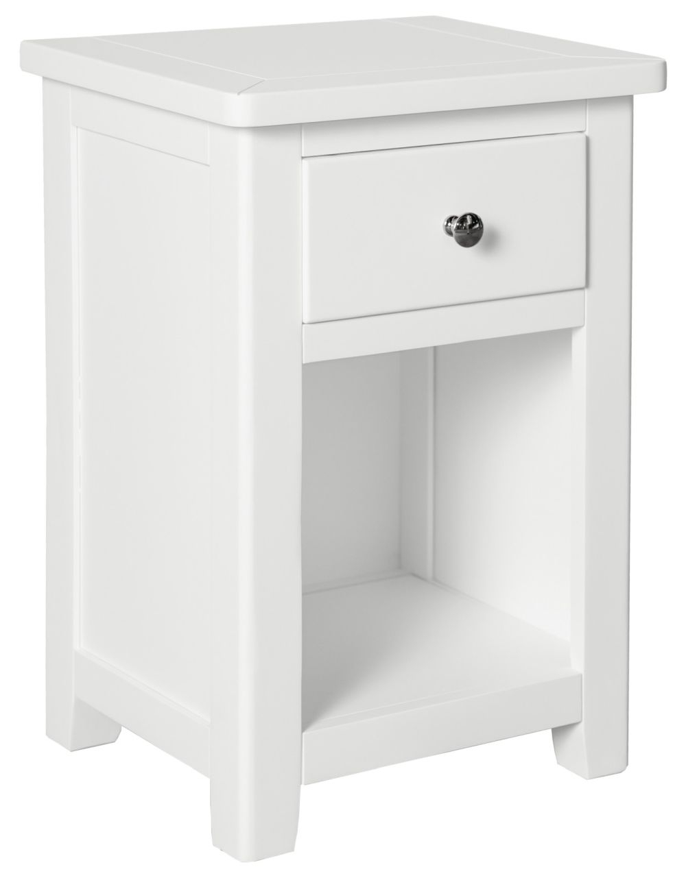 Henley White Painted 1 Drawer Bedside Cabinet