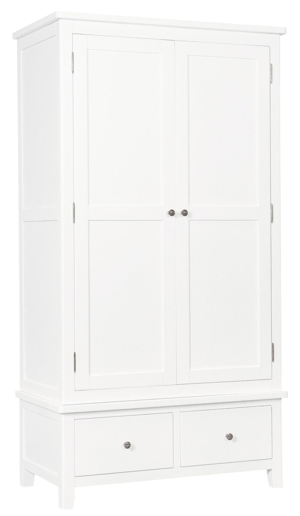 Henley White Painted 2 Door 2 Drawer Combi Wardrobe