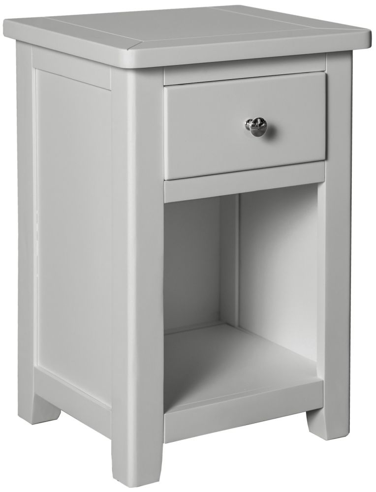 Henley Grey Painted 1 Drawer Bedside Cabinet